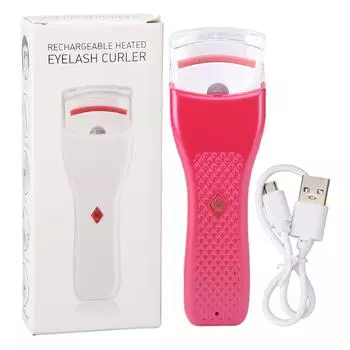 Подогреваемые щипцы для завивки ресниц с перезаряжаемым светодиодным освещением, долговечные ручные щипцы для завивки ресниц, розово-красные розы красного