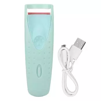 Подогреваемые щипцы для завивки ресниц силиконовые типа C зарядка долговечные электрические щипцы для завивки ресниц для девочек голубой циан