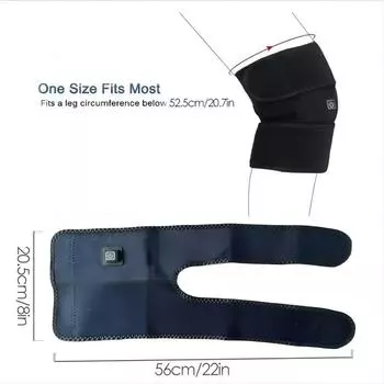 Подогреваемый бандаж на колено, электрогрелки для колена, быстро нагревающиеся, электрические, 3 регулируемые, подходят как для мужчин, так и для женщин