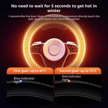 Подогреваемый чехол на руль беспроводной обогреватель универсальный простой в установке аккумуляторный беспроводной зимний O