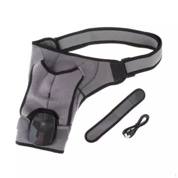 Подогреваемый компрессионный бандаж на плечо, согревающая подушка для расслабления мышц gray black