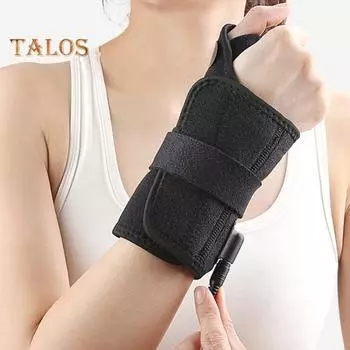 Подогреваемый запястный бандаж с розеткой 12 В, 3 уровня, регулируемый, для облегчения боли при артрите запястного канала, электрическая грелка, повязка на запястье с регулятором температуры Left Hand