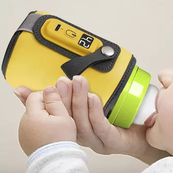 Подогреватель бутылочек, детский подогреватель для кормления грудью, поддержка цифрового дисплея, подогреватель молока, жёлтый