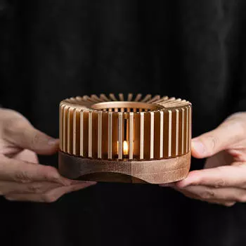 Подогреватель чая с полым нагревательным основанием, прочный, портативный, съемный, с подставкой для свечей, современный для золотой