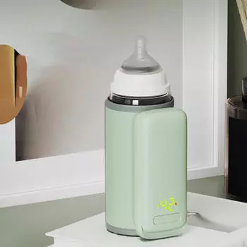 Подогреватель детских бутылочек, 6 уровней регулировки, зарядка через USB, 18 Вт, изоляционный чехол, подогрев молока