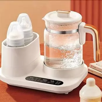 Подогреватель детских бутылочек, многофункциональный отпариватель и сушилка для бутылочек, электрический аппарат для приготовления молочной смеси для детей, водонагреватель для детской смеси белый