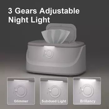 Подогреватель детских салфеток большой емкости с ночником, подогреватель подгузников, портативный быстрый подогреватель подгузников