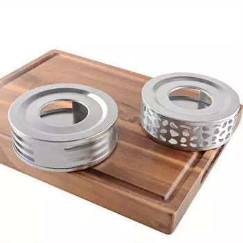 Подогреватель для чая, выдолбленный нагреватель из нержавеющей стали, бытовая подставка для чая, подставка для свечей для чашек для заварочного чайника Striped style