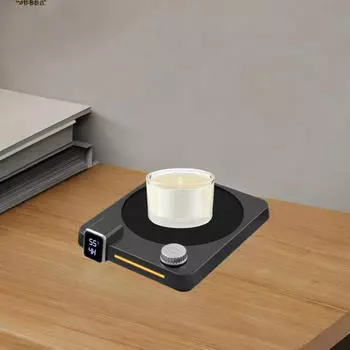 Подогреватель для чашек для напитков, электрическая плита, кофейный коврик, портативный для офиса чёрный