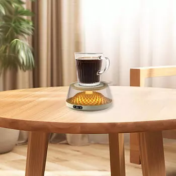 Подогреватель для чашек для напитков, быстрый нагрев, цифровой дисплей, подогреватель для чая, воды и молока, белый