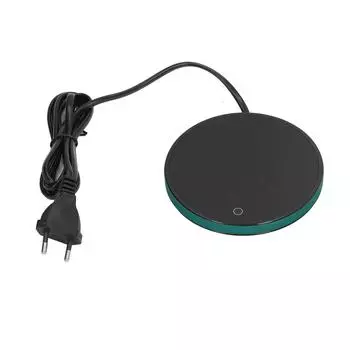 Подогреватель для чашек из алюминиевого сплава 18 Вт, портативная бытовая электрическая нагревательная пластина для кружек для кофе и чая темно-зеленого