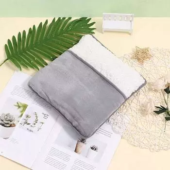 Подогреватель для ног, плюшевый автомобильный зимний теплый USB-подогреватель для ног, электрический коврик для согрева ног серый