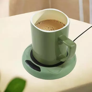 Подогреватель кофе, электрическая плита для подогрева чашек, подогреватель кружек для напитков розовый