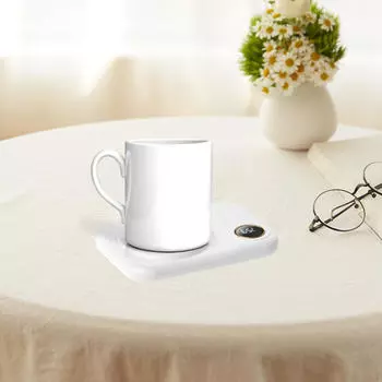 Подогреватель кофе, подогреватель чашек для напитков, умный электрический цифровой дисплей для офиса в общежитии белый