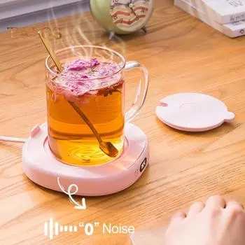 Подогреватель кофейной кружки, термостатическая подставка с автоматическим отключением, водонепроницаемая компактная грелка для чашки с водой белый