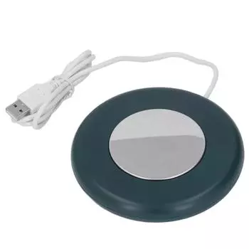 Подогреватель кружек для кофе 10 Вт DC5V Подогреватель кружек USB 55 градусов C Постоянная температура Энергосберегающий Подогреватель чая зелёный