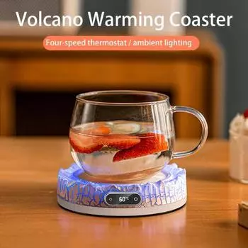 Подогреватель кружек для кофе Smart Volcano Warm Coaster с 4 регулируемыми настройками температуры US Plug чёрный