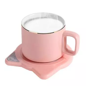 Подогреватель кружек с вилкой США, настольный подогреваемый подстаканник для кофе, молока, чая, регулируемая температура, подогреватель для чашек