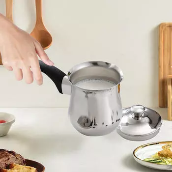 Подогреватель масла для кофейника для индукционных плит, портативное молоко из нержавеющей стали 180ml
