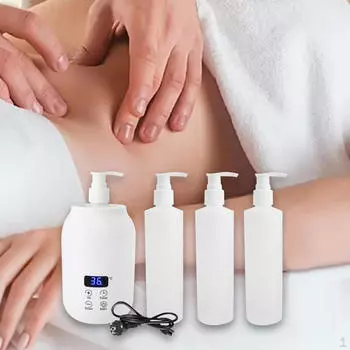 Подогреватель масла для одной бутылки, легкий электрический подогреватель лосьона, диспенсер, белый белый