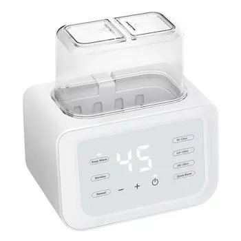 Подогреватель молока для двух бутылочек многофункциональный подогреватель молока для двух бутылочек полностью автоматический подогреватель молока размораживание и подогрев грудного молока подогреватель молока белый