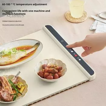 Подогреватель пищи, силиконовый электрический поднос для подогрева с 3 уровнями температуры, быстрый нагрев, не допускающие ожогов края, складная подставка для шведского стола US Plug