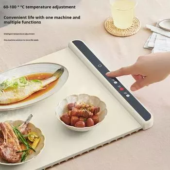Подогреватель пищи, силиконовый электрический подогреваемый поднос с 3 уровнями температуры, быстрый нагрев, не допускающие ожогов края, складная подставка для шведского стола US Plug