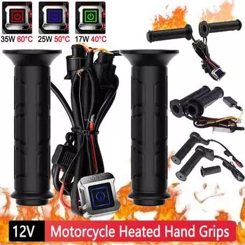 Подогреватель руля мото-велосипеда ATV, комплект для подогрева, водонепроницаемый, термостойкий, 3/2/1, регулируемая ручка для мотоцикла, аксессуары