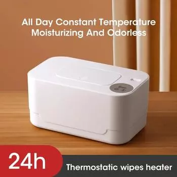 Подогреватель влажных салфеток для младенцев Подогрев и изоляция влажных салфеток USB Регулировка температуры Портативный ящик для салфеток Светодиодный экран