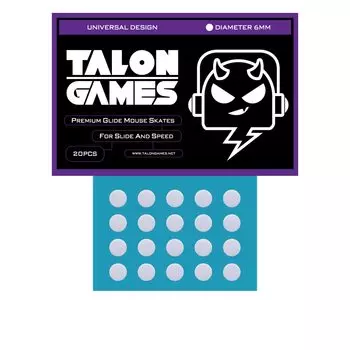 Подошва для мыши TALONGAMES, универсальная, 6 мм, круглые ножки для мыши, 20 шт., премиум-ножки для мыши, сверхпрочные, сверхнизкое трение, супергладкое скольжение, замена