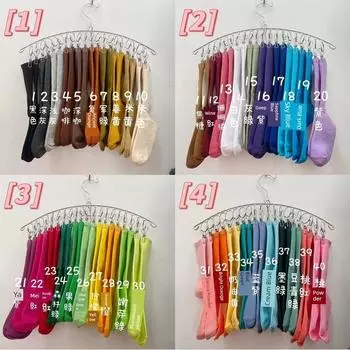 Подошва Нескользящие Носки для Йоги Пилатеса Танцев Фитнеса Аэробики Длинные Гольфы из Хлопка Красочные Однотонные Весенне-Летние Подходящие 1 Black