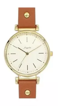 [Подписаться] Часы Fragola Sweatproof Belt Studded Belt Watch H02320S-1 CA женские бежевые