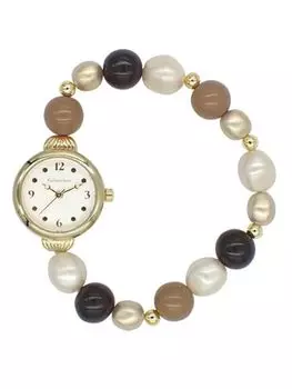 [Подписаться] Часы Kalanchoe Chocolate Beads Часы N03222A-5 MOC Женские Многоцветные
