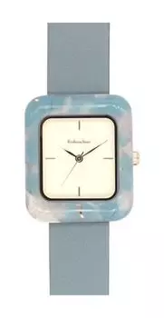 [Подписаться] Часы Kalanchoe Square Acetic Bezel Watch H05022A-1 BL Ladies Blue