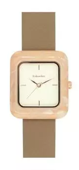 [Подписаться] Часы Kalanchoe Square Acetic Bezel Watch H05022A-1 MOC женские коричневые
