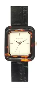 [Подписаться] Часы Kalanchoe Square Acetic Bezel Watch H05022A-1 BK женские черные