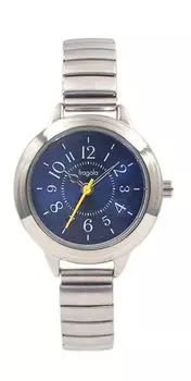 [Подписаться] Fragola Watch 10 ATM Водонепроницаемые сильфонные часы N04023A-5 SV/NV Женские серебристые