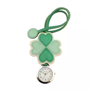 [Подписаться] карманные часы IWAWP крючок клевер подвесные часы E02423S-6 GR женские