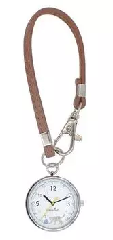 [Подписаться] Карманные часы кошачья мята шерстяной ремешок часы N04523A-0 C женские коричневые