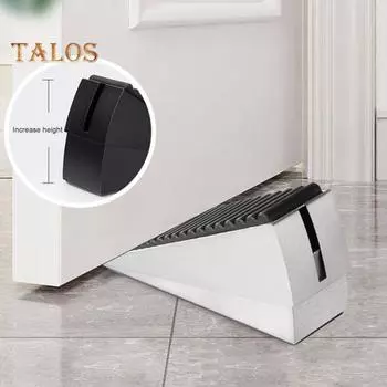 Подпружиненный большой дверной стопор Нескользящая конструкция Износостойкий противоударный дверной стопор для тяжелых условий эксплуатации серебряный