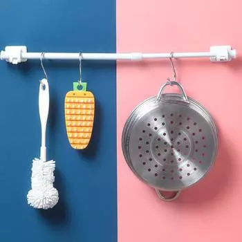 Подпружиненный карниз для штор в ванной комнате. Установка без повреждений. Инструменты не требуются. 40-70cm