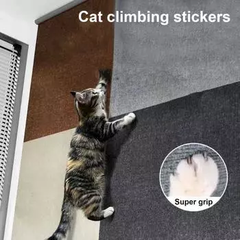 Подрезаемый коврик для кошачьих когтей, самоклеящийся коврик для кошачьих когтей, замена для кошачьих вышек, мебель с защитой от царапин 100cm хаки