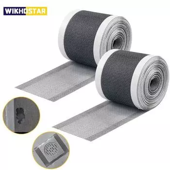 Подрезаемый слив для душа, улавливатель волос, самоклеящиеся наклейки для слива в полу, одноразовый сетчатый фильтр для раковины для ванной комнаты 7cm*5m