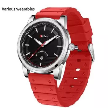 Подростки и студенты Повседневные градуированные полосатые кварцевые часы с календарем Водонепроницаемые часы