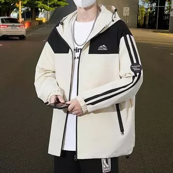 Подростковая куртка на весну и осень для мальчиков, утолщенная студенческая красивая куртка для детей старшего возраста, спортивная мужская куртка M