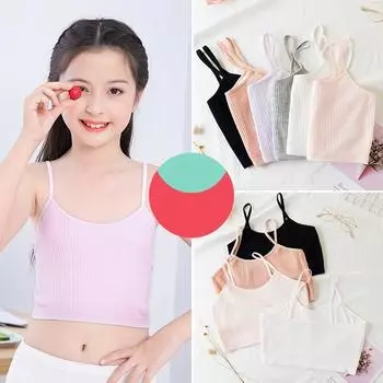 Подростковая майка для девочек, хлопковое детское нижнее белье, детские майки с героями мультфильмов, детская майка для малышей one size фиолетовый