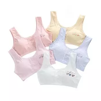 Подростковый бюстгальтер с защитой от подглядывания, детское тренировочное нижнее белье для девочек, студенческий бюстгальтер one size розовый