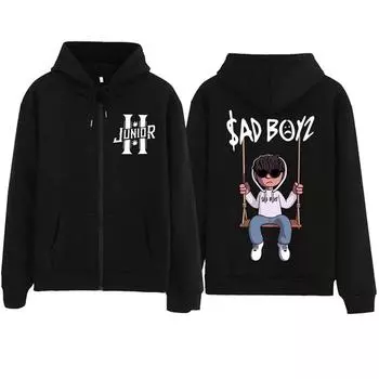 Подросток H Boy Zip свитер Harajuku пуловер свитшот уличная одежда для фанатов Подарки для мужчин и женщин S красный