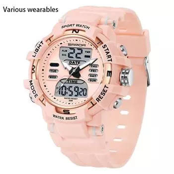 Подросток Студент Пара Светящиеся в темноте Электронные Спортивные Модные Многофункциональные Часы