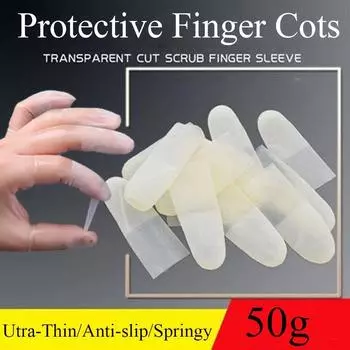 Подсчет Латекс Антистатическая Защита Кончиков Пальцев Защитные Напальчники Рабочие Напальчники Одноразовые белый